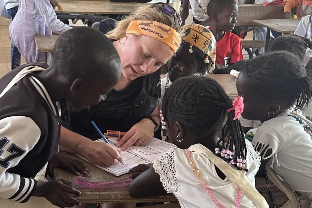 Photo d'Ingrid au Sénégal